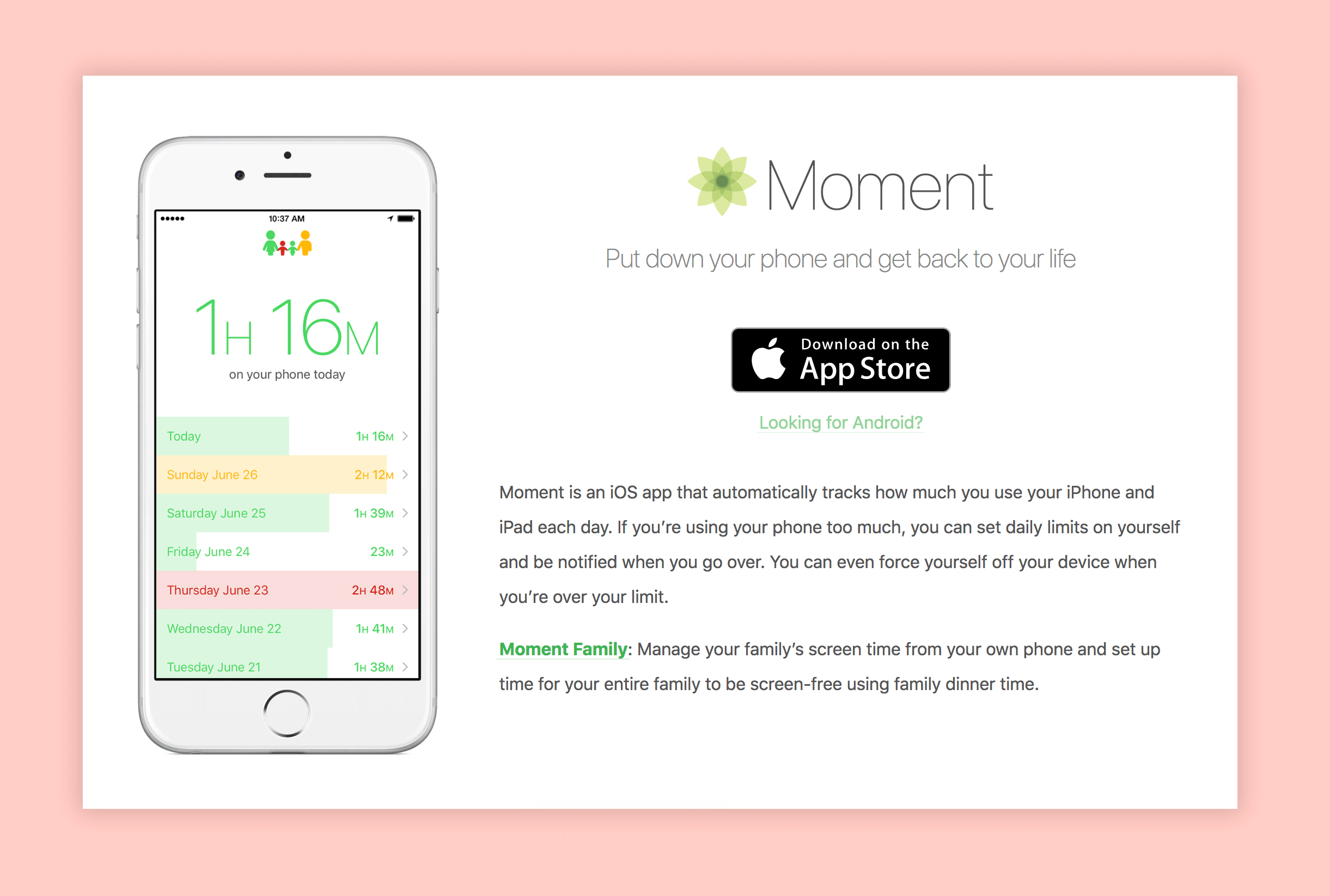 Download the Moment app