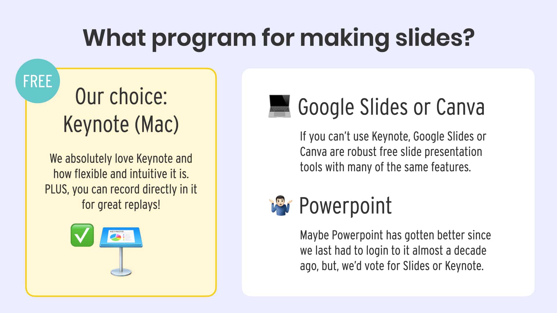 Best Program for making Live Workshop Slide Presentations