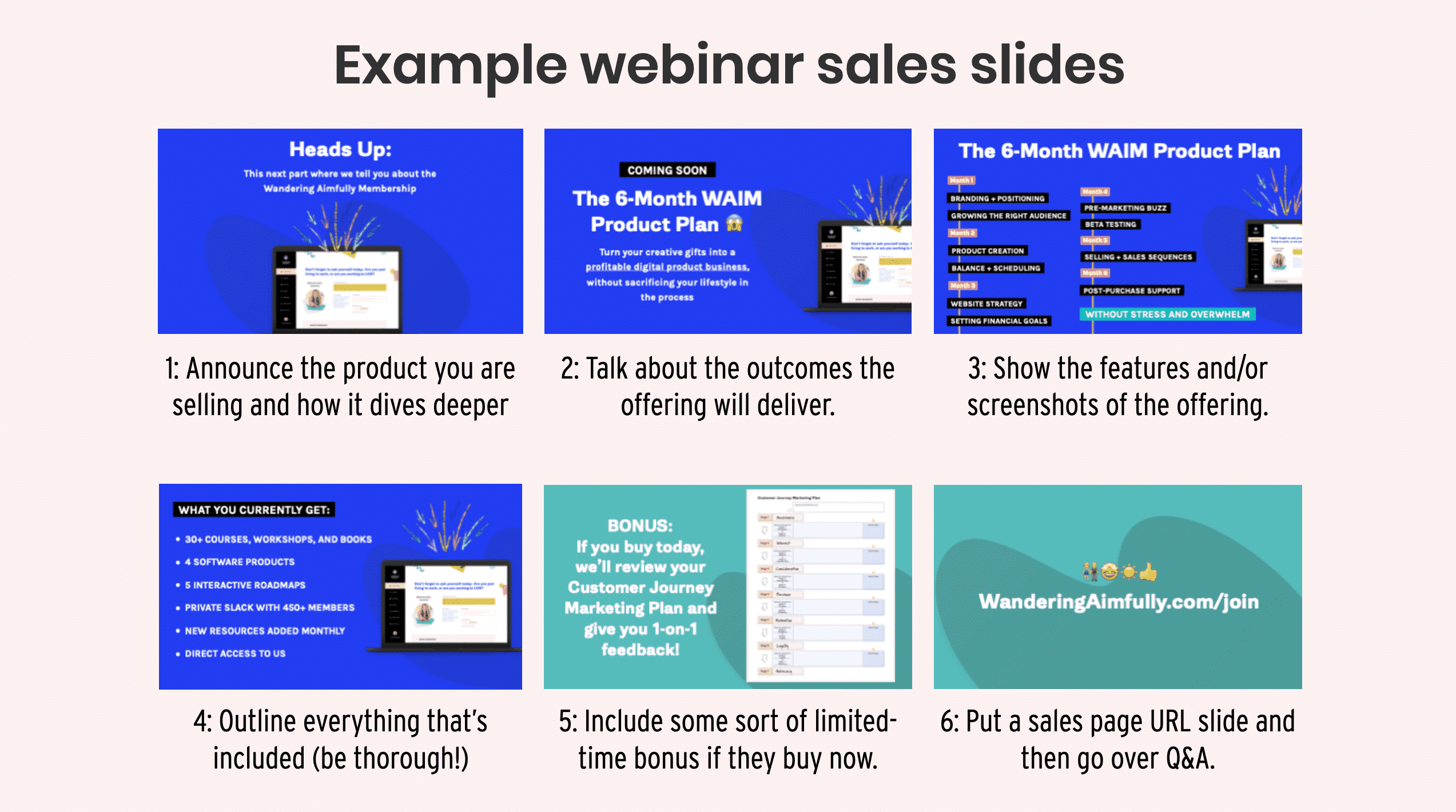 Webinar sales slides example