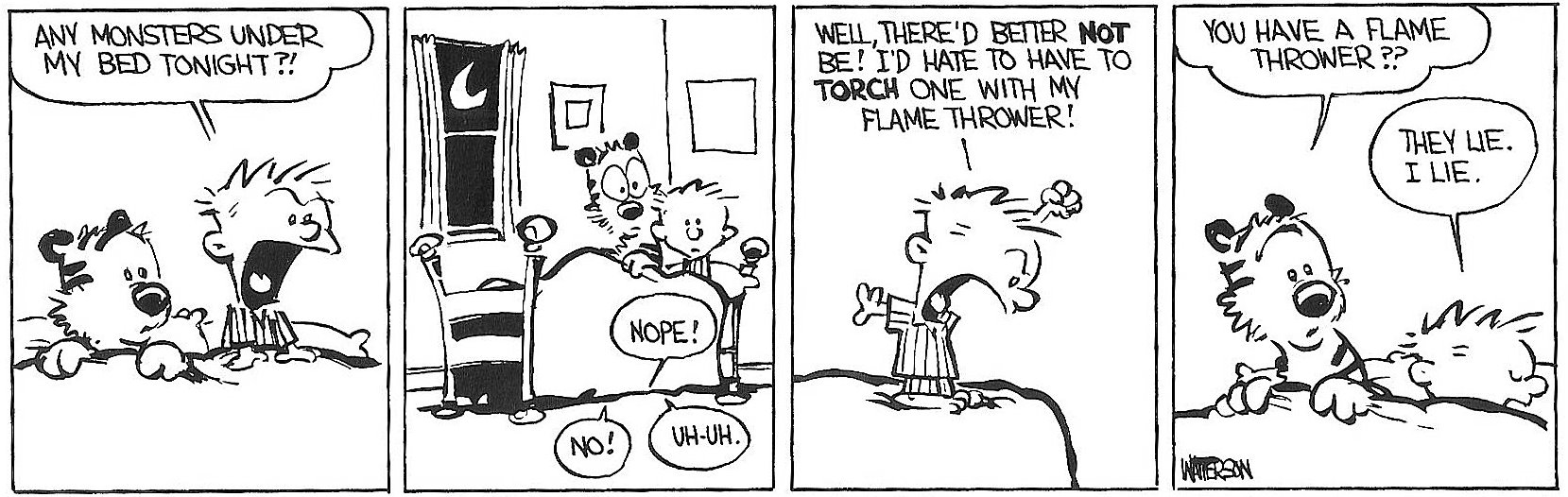 Calvin and Hobbes Monsters Under The Bed