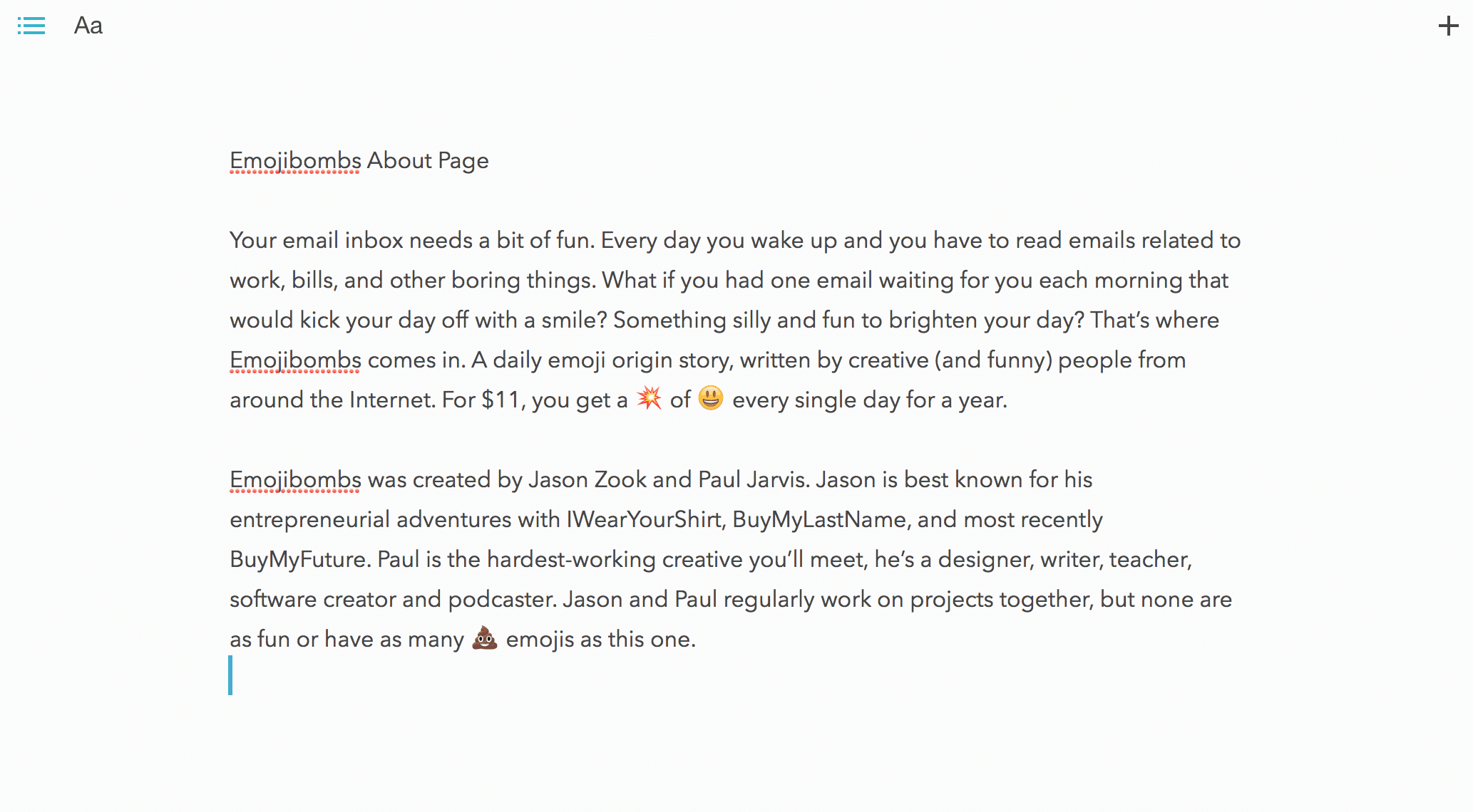 Emojibombs About Page