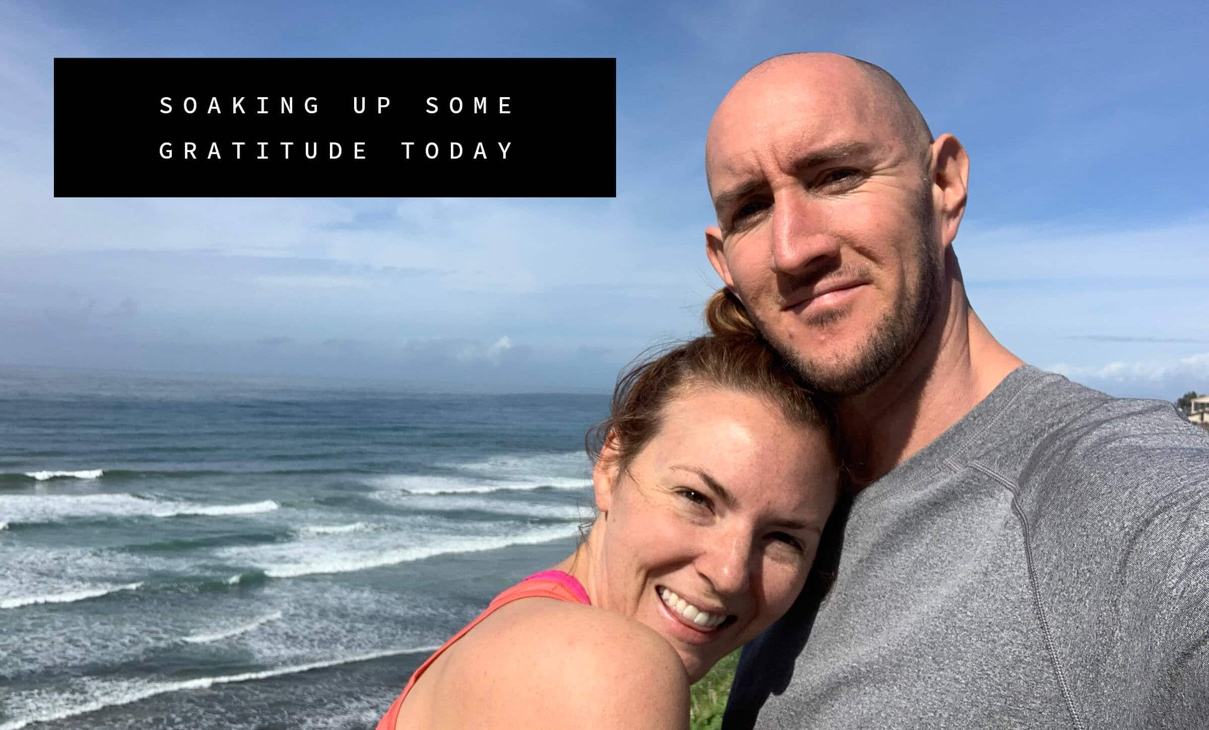 Soaking up some gratitude Jason and Caroline Zook