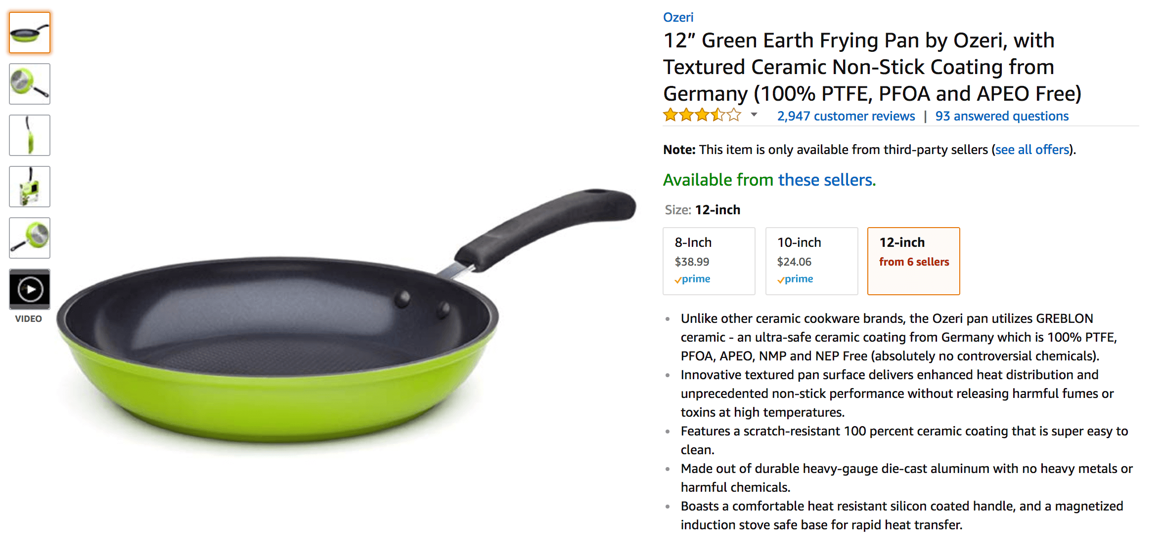 Green Earth Frying Pan