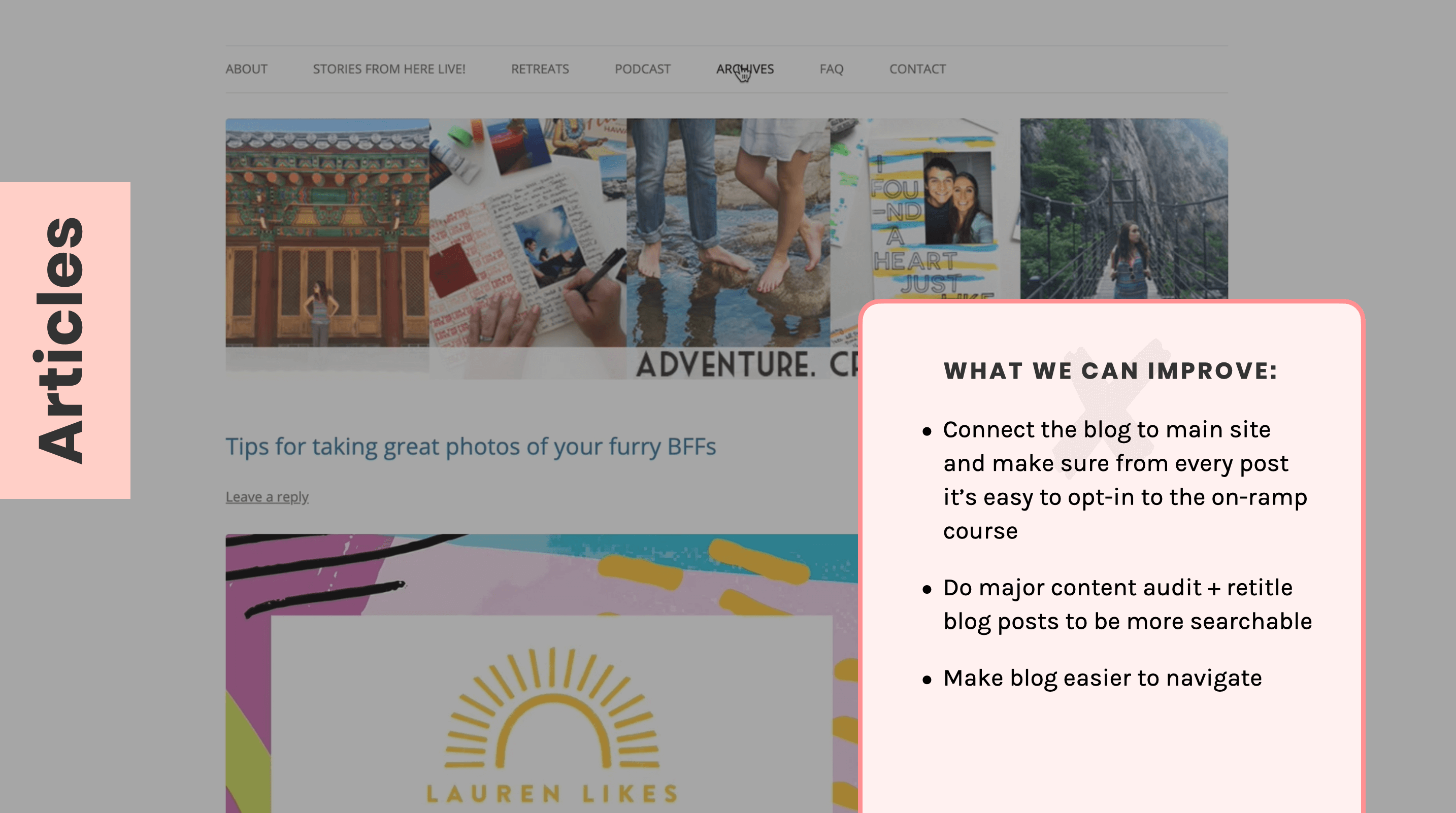 How to improve an older blog