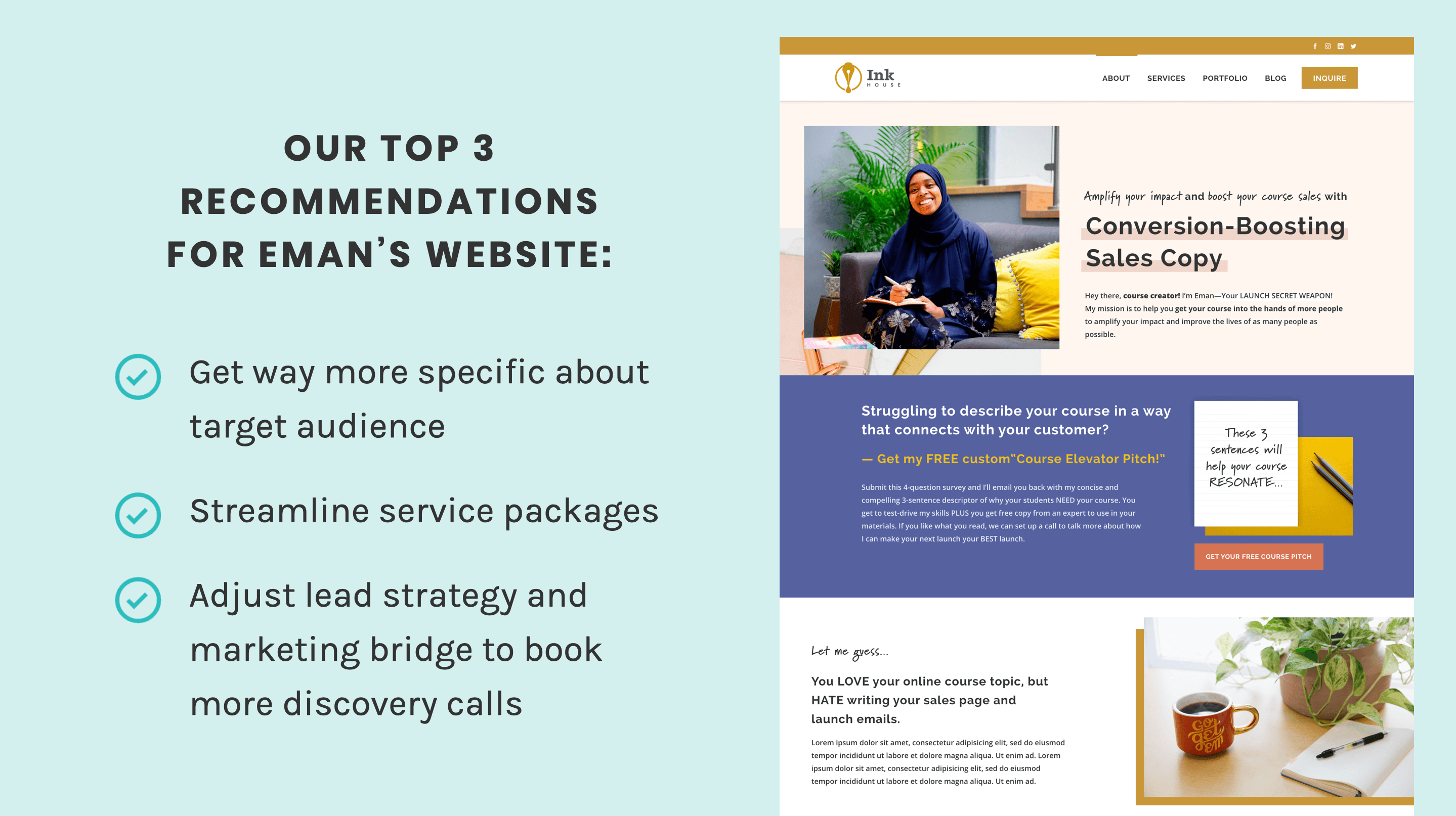 InkHouse website recommendations