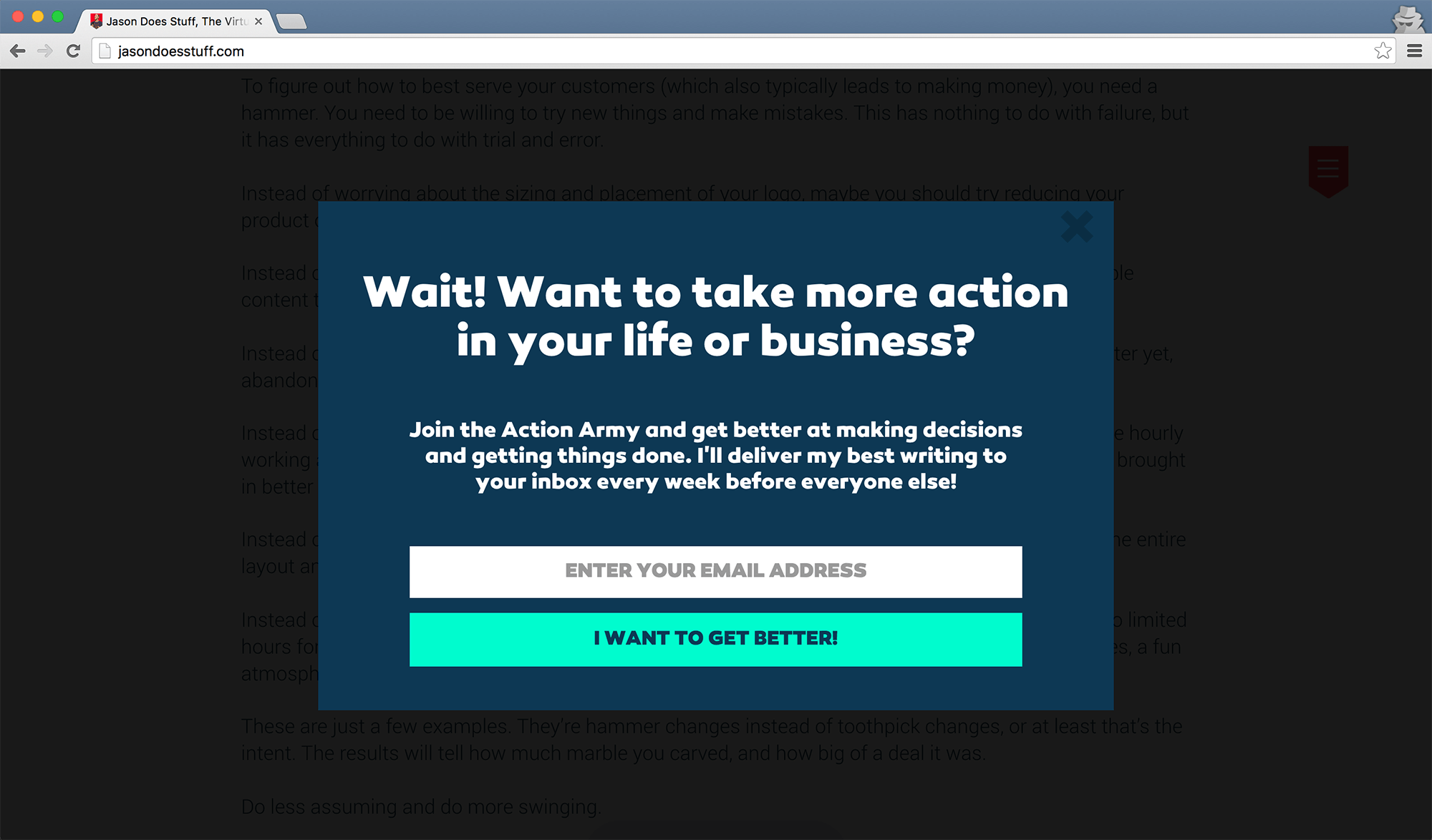 JasonDoesStuff Exit Intent