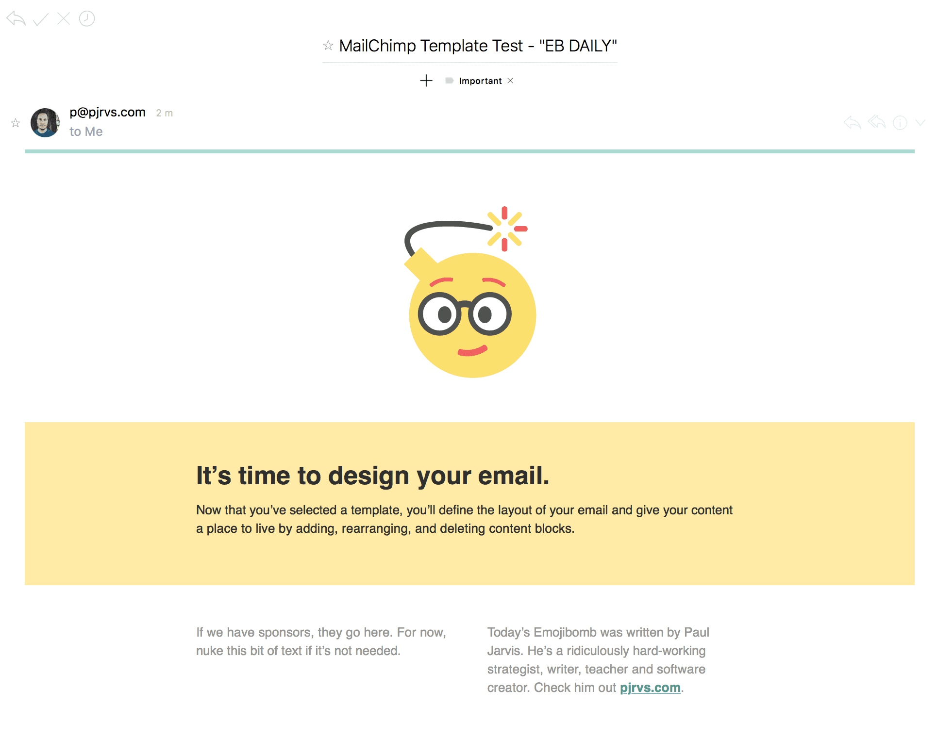 Emojibombs Mailchimp Template