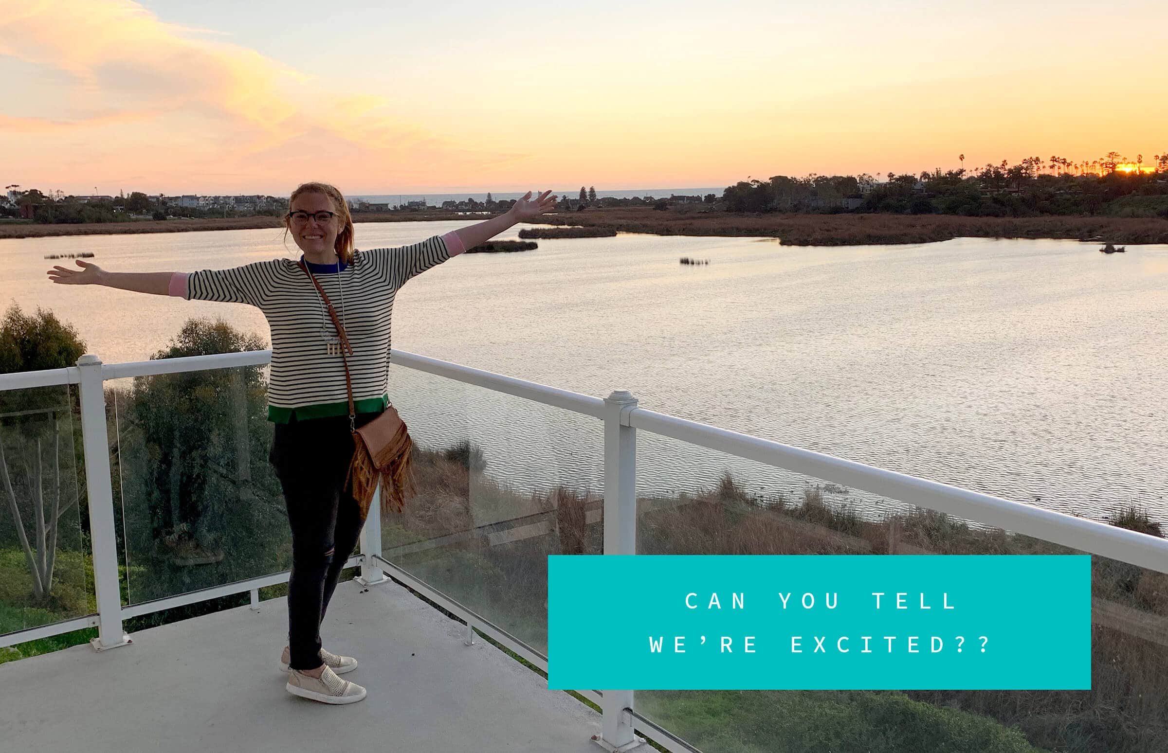 Caroline Zook enjoying the sunset