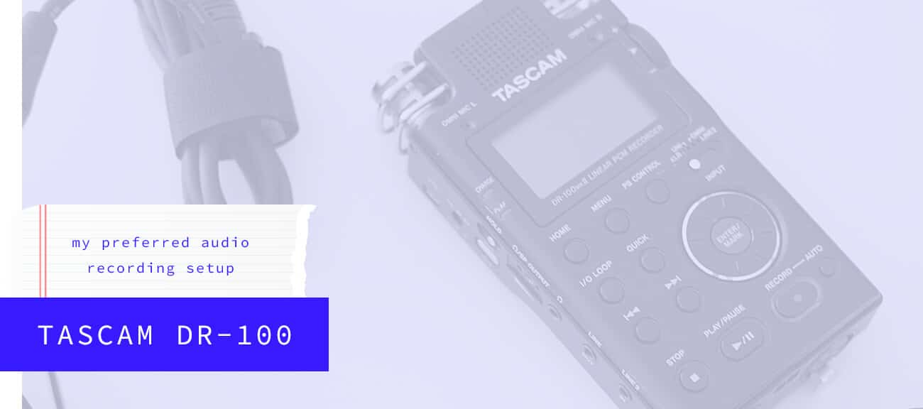 Record podcast audio with Tascam-DR100