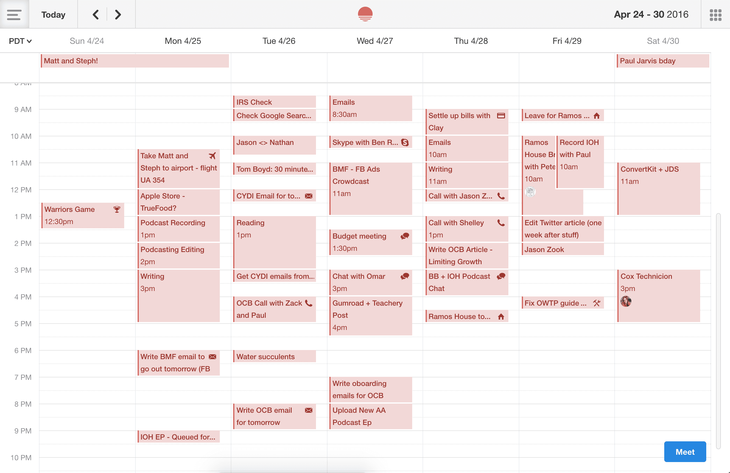 Jason Zook's Sunrise Calendar