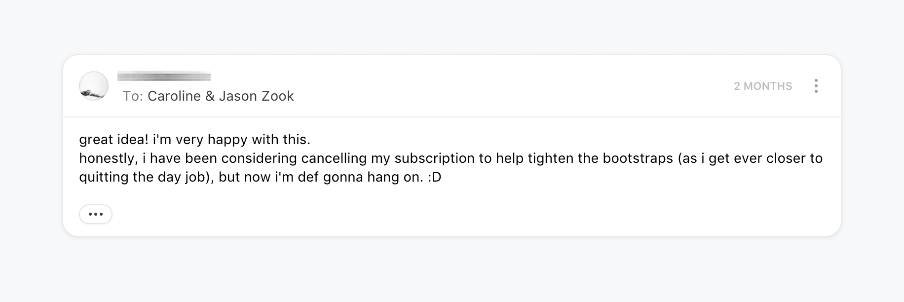 WAIM member happy with lifetime pricing